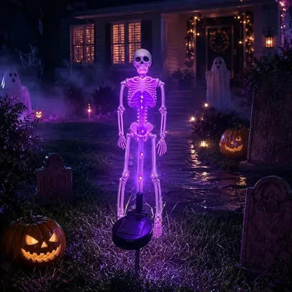 💀💜 Solar Skull Garden Stake Light