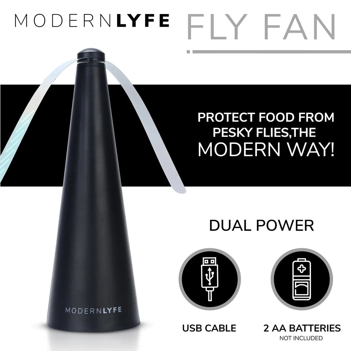Portable Fly Fan for Outdoor Dining