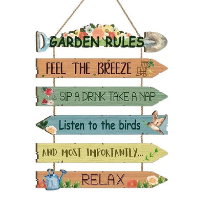 ⏳Limited-time 50% off⏰Rustic Wooden Garden Hanging Sign Wall Decor Plaque🏡🪧