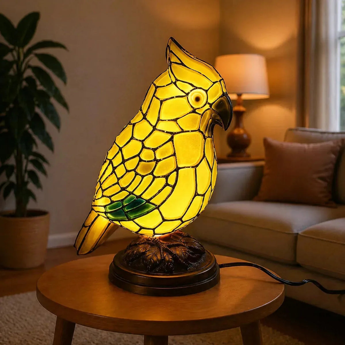 Art Glass Bird Ambient Table Lamp
