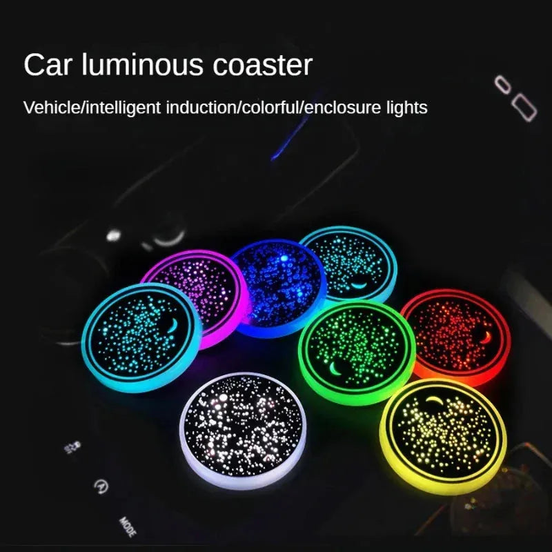 LED Car Cup Holder Coasters-2 PCS