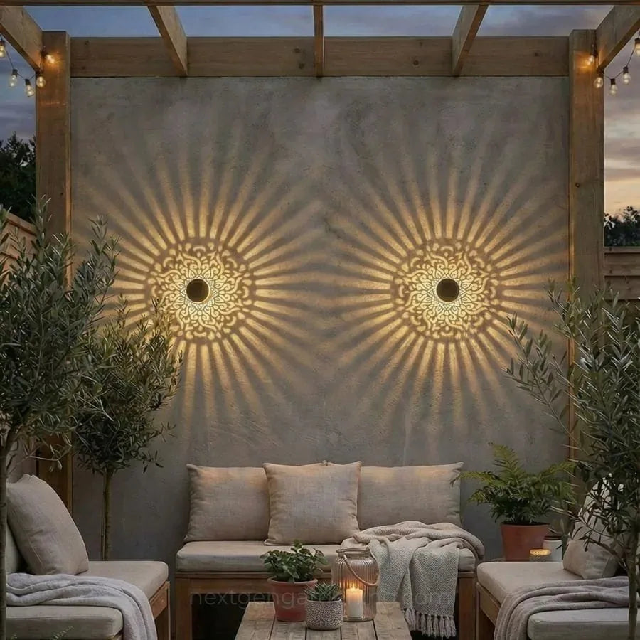 Decorative Solar Mandala Lights 2 Pcs