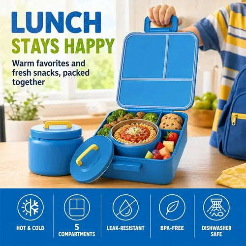 Insulated Bento Lunch Box with Soup Jar