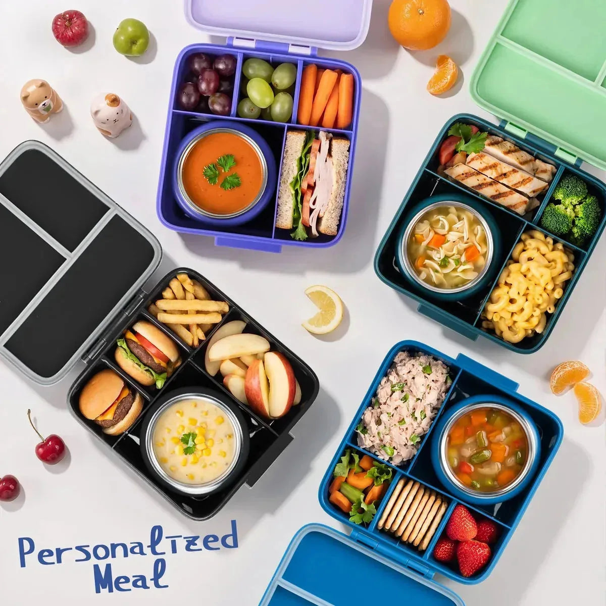 Insulated Bento Lunch Box with Soup Jar