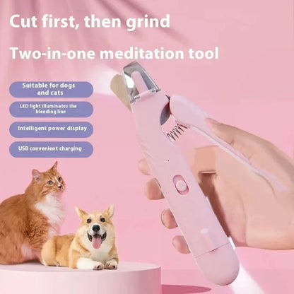 Pet LED Nail Clippers - Safe Trimming for Dogs, Cats & Rabbits