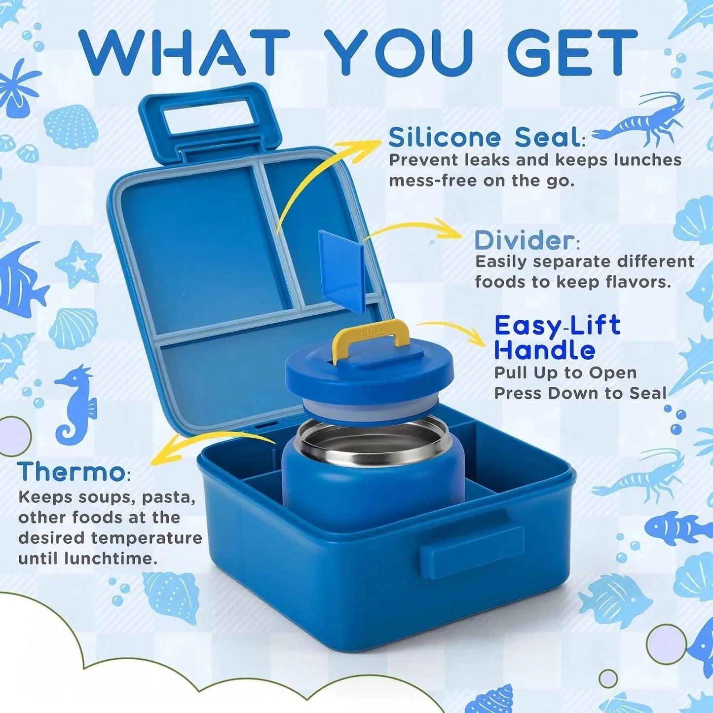 Insulated Bento Lunch Box with Soup Jar