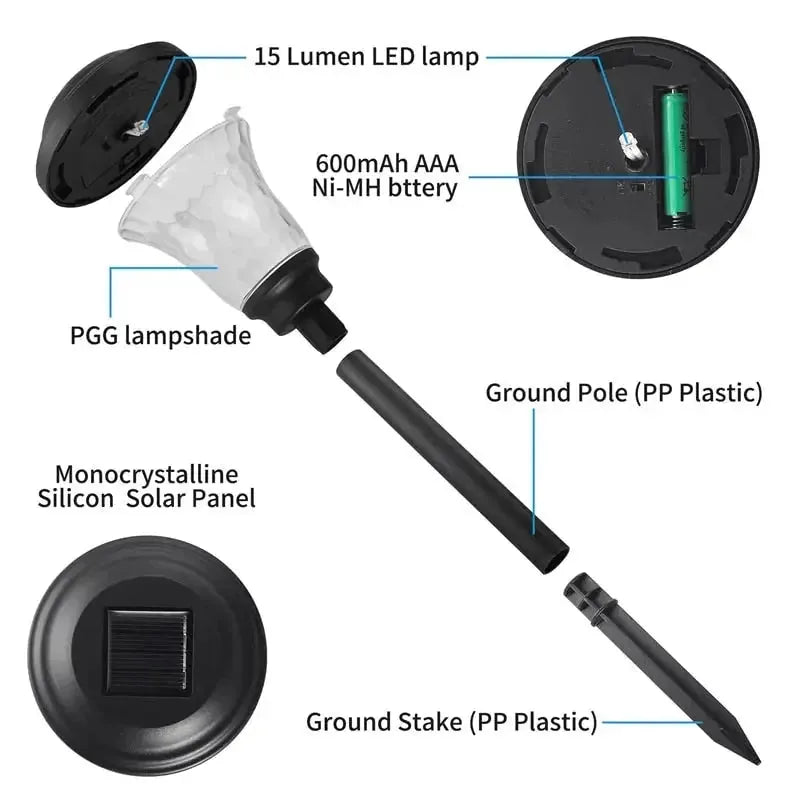 Rainbow Solar Projection Garden Lights – 2 Pack