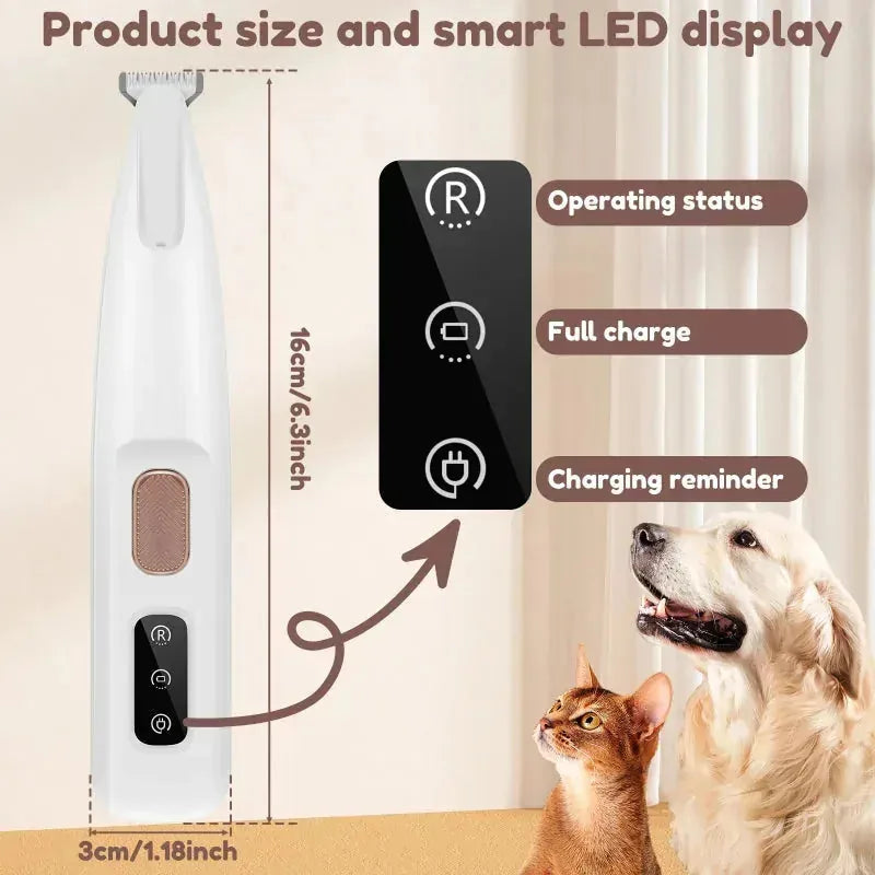 Waterproof LED Pet Paw Trimmer Set