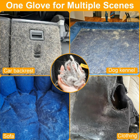 🔥Latest Technology🔥🐾🧤 Pet Hair Remover Electrostatic Gloves – Double-Sided Efficient, Soft Silicone & Washable Reusable (Versatile Home+Car)!