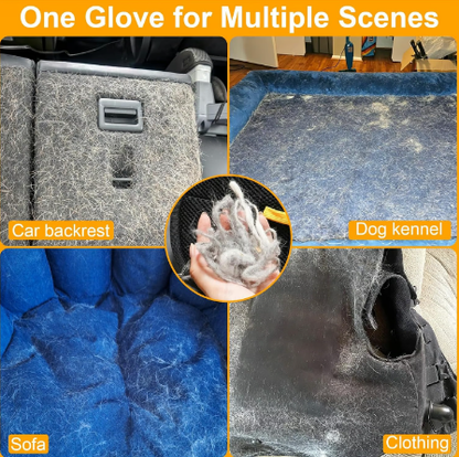 🔥Latest Technology🔥🐾🧤 Pet Hair Remover Electrostatic Gloves – Double-Sided Efficient, Soft Silicone & Washable Reusable (Versatile Home+Car)!