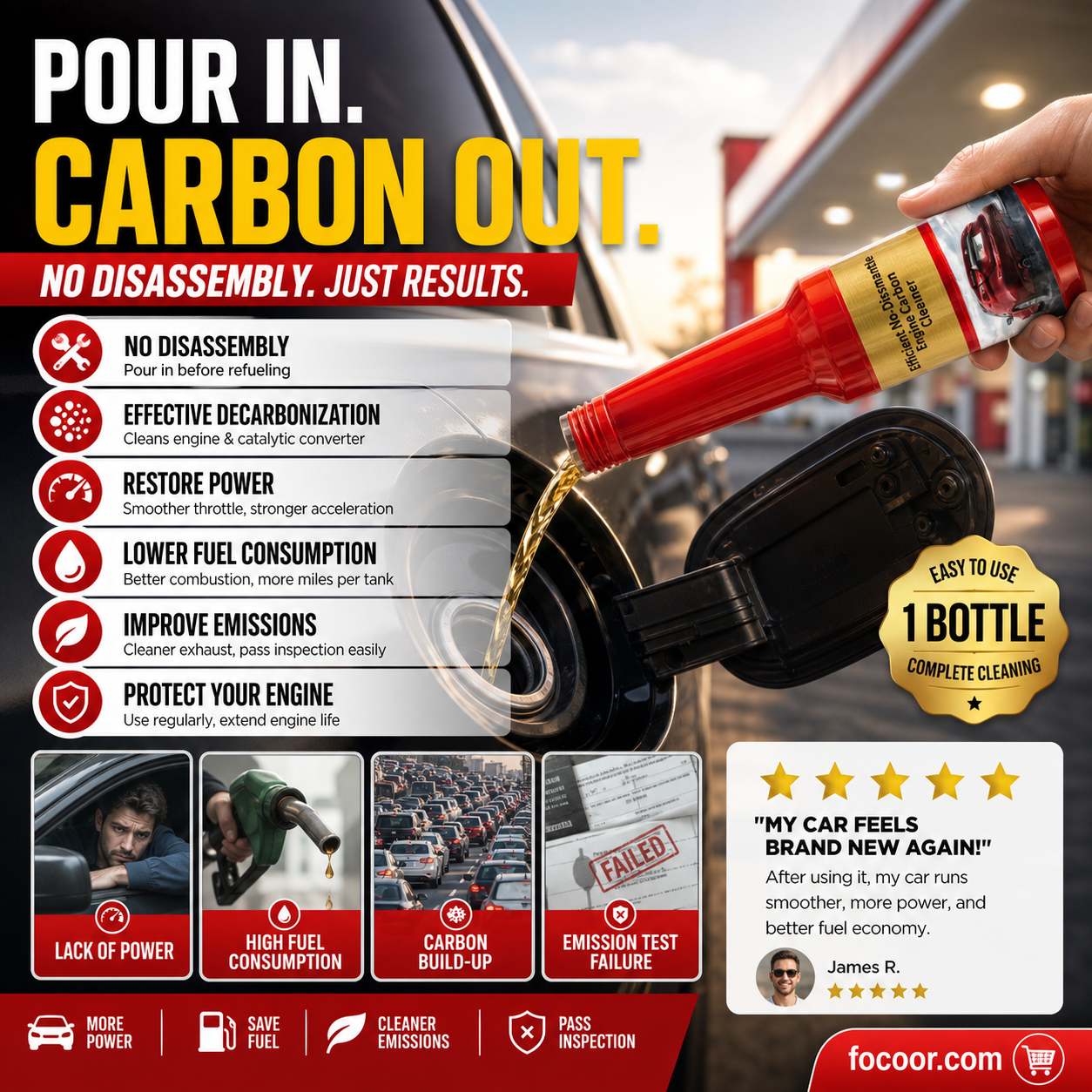 🔥Buy 1 get 1 free🔥Efficient No-Dismantle Engine Carbon Cleaner