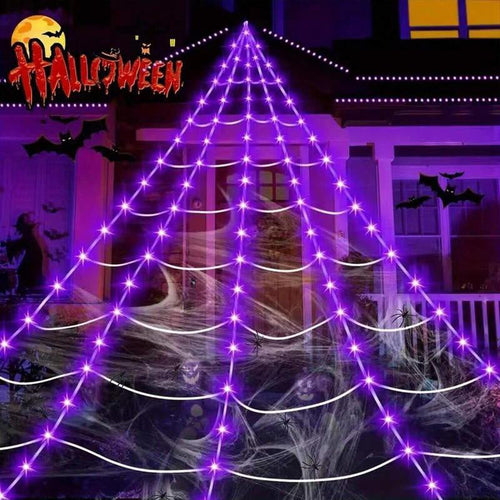 Halloween Glowing Spider Web Lights