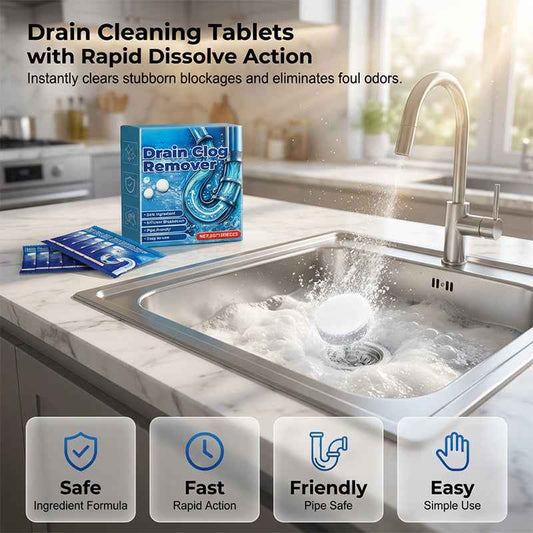 54% OFF NOW🔥Fast Dissolve🌟 Drain Clog Remover Tablets -For Household Pipe Deodorant