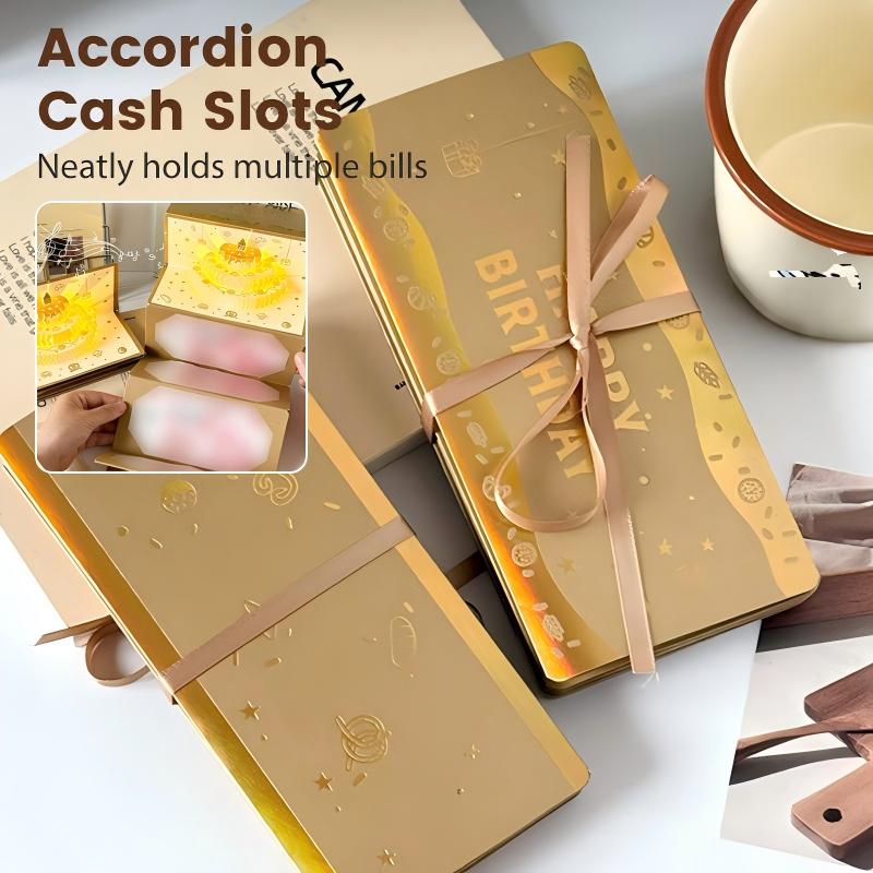 🔥HOT SALE 50% OFF✨3D Pop-Up Musical Birthday Card with Money Holder