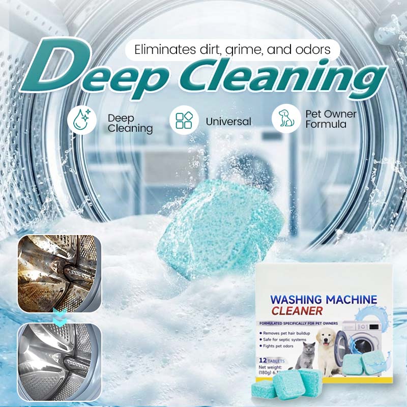 🌸Washing Machine Cleaner – 12 tablets, deep cleans inner tank & pet hair. Removes odours. No mess, just drop & run. 🧼✨