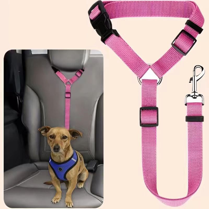 2-in-1 Dog Car Seat Belt & Walking Leash