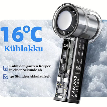 ⏳Time-Limited Special⏰Bladeless Portable Refrigeration Fan, 100+ Speed Adjustable Personal Mini Cooling Fan with Digital Display