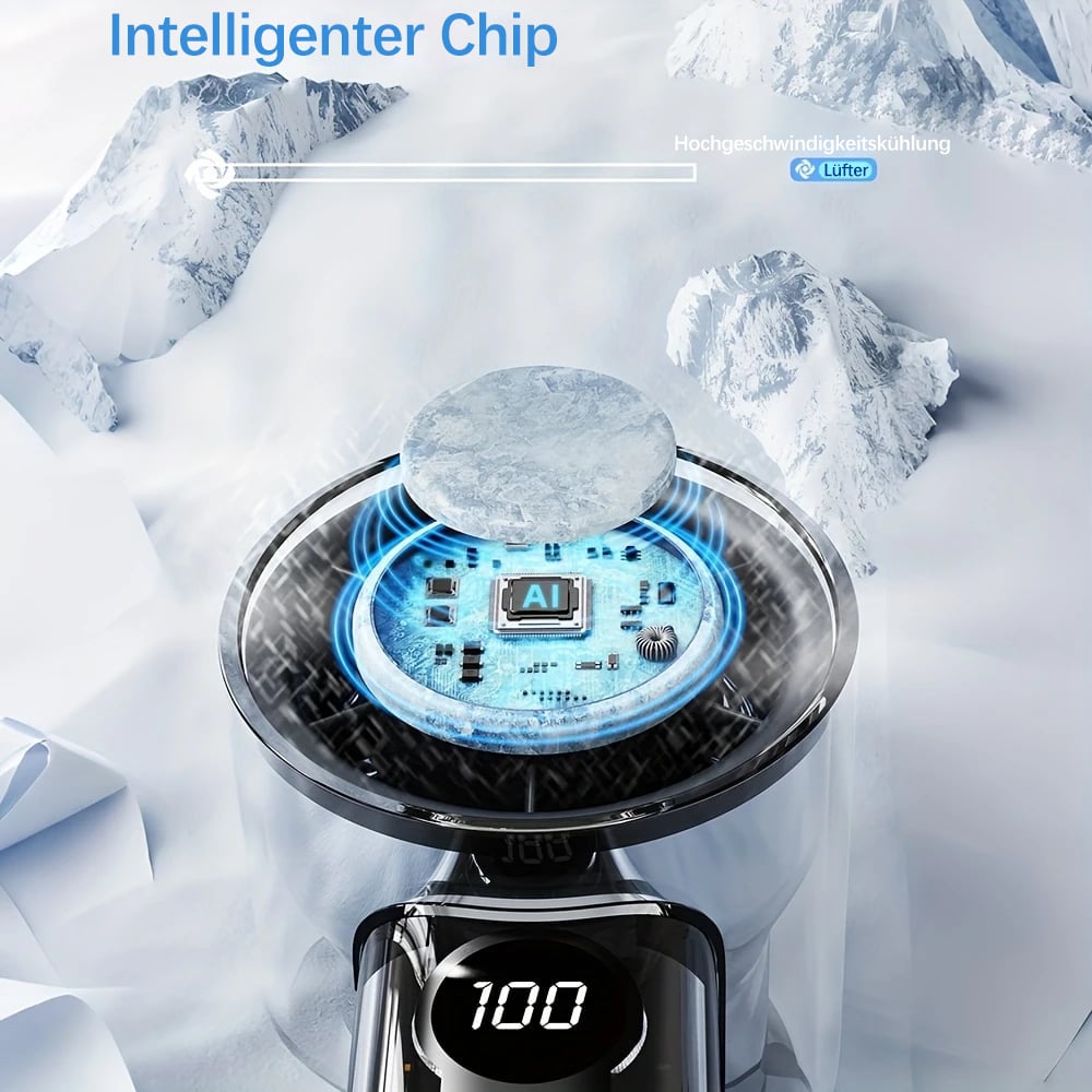 ⏳Time-Limited Special⏰Bladeless Portable Refrigeration Fan, 100+ Speed Adjustable Personal Mini Cooling Fan with Digital Display