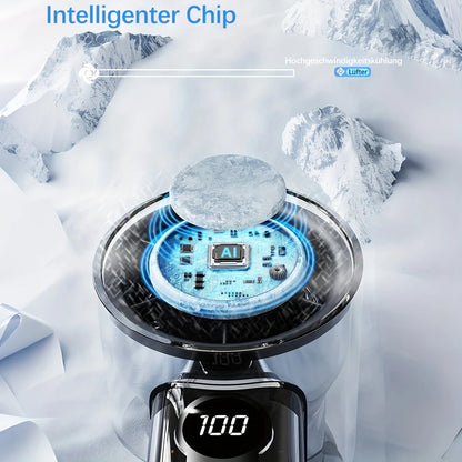 ⏳Time-Limited Special⏰Bladeless Portable Refrigeration Fan, 100+ Speed Adjustable Personal Mini Cooling Fan with Digital Display