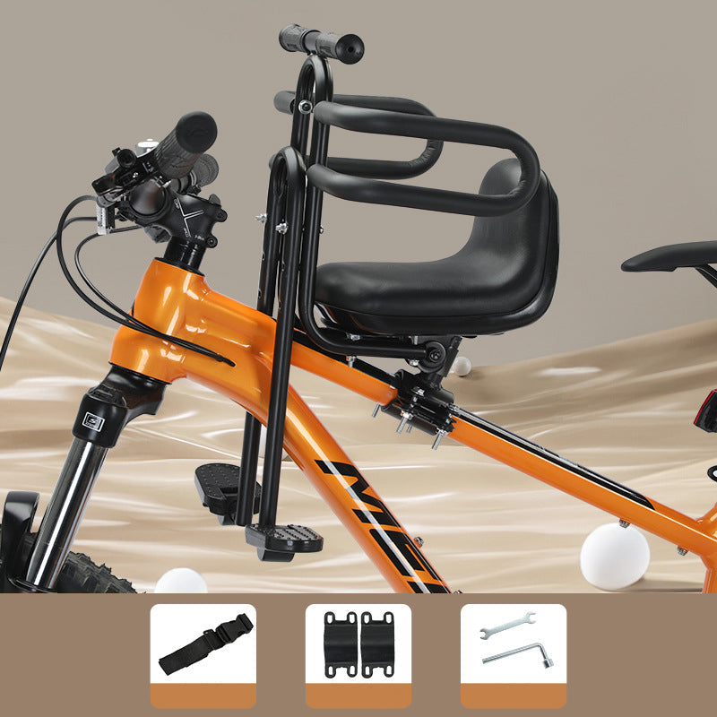 ⏳Time-Limited Special⏰Front Mounted Kids Bike Seat – Adjustable, Foldable, High-Carbon Steel Frame ✨