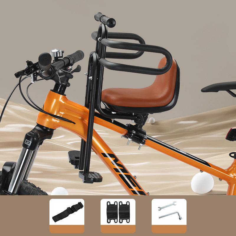 ⏳Time-Limited Special⏰Front Mounted Kids Bike Seat – Adjustable, Foldable, High-Carbon Steel Frame ✨