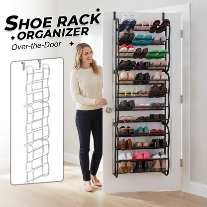 👟  Over-the-Door Shoe Rack Organizer – 24 pockets & tool-free install – Fits standard doors, holds up to 24 pairs – perfect for entryway or closet 🚪✨
