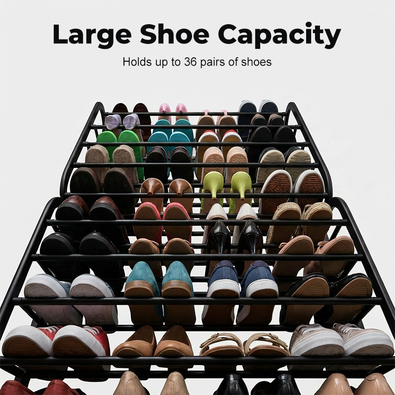 👟  Over-the-Door Shoe Rack Organizer – 24 pockets & tool-free install – Fits standard doors, holds up to 24 pairs – perfect for entryway or closet 🚪✨