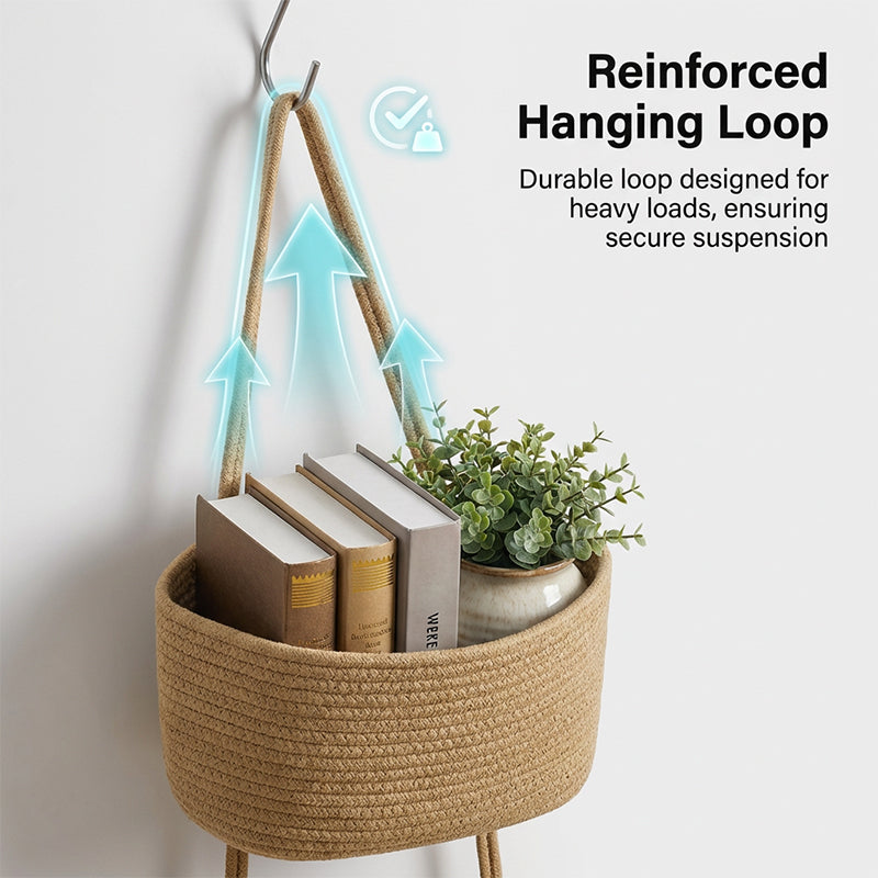 🧺 LIMITED-TIME 50% OFF! ✨ Wall-Hanging Storage Organizer – 3-Tier, Boho Style, Space-Saving 🏡