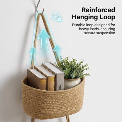 🧺 LIMITED-TIME 50% OFF! ✨ Wall-Hanging Storage Organizer – 3-Tier, Boho Style, Space-Saving 🏡