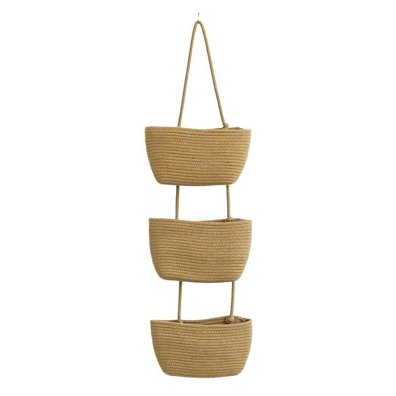 🧺 LIMITED-TIME 50% OFF! ✨ Wall-Hanging Storage Organizer – 3-Tier, Boho Style, Space-Saving 🏡