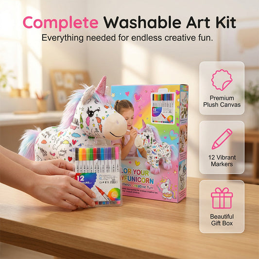 Color-In Unicorn Plush Kit