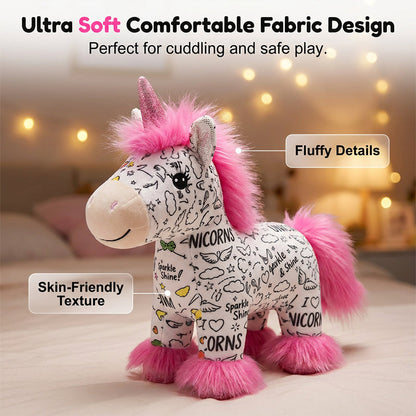 🌈DIY Color-In Unicorn Plush Toy Kit