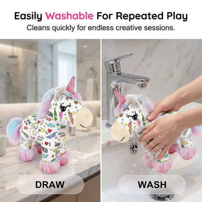 🌈DIY Color-In Unicorn Plush Toy Kit