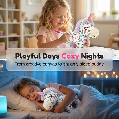 🌈DIY Color-In Unicorn Plush Toy Kit