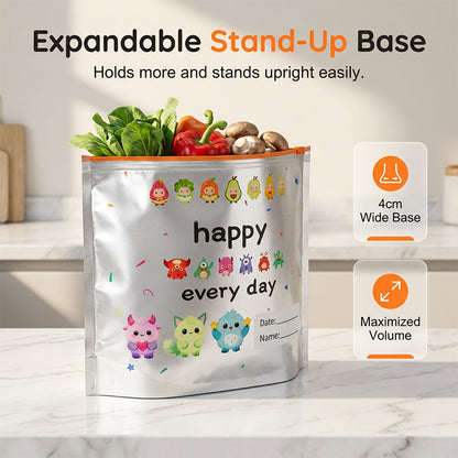 Reusable Aluminum Foil Sealable Storage Bags (10-Pieces)