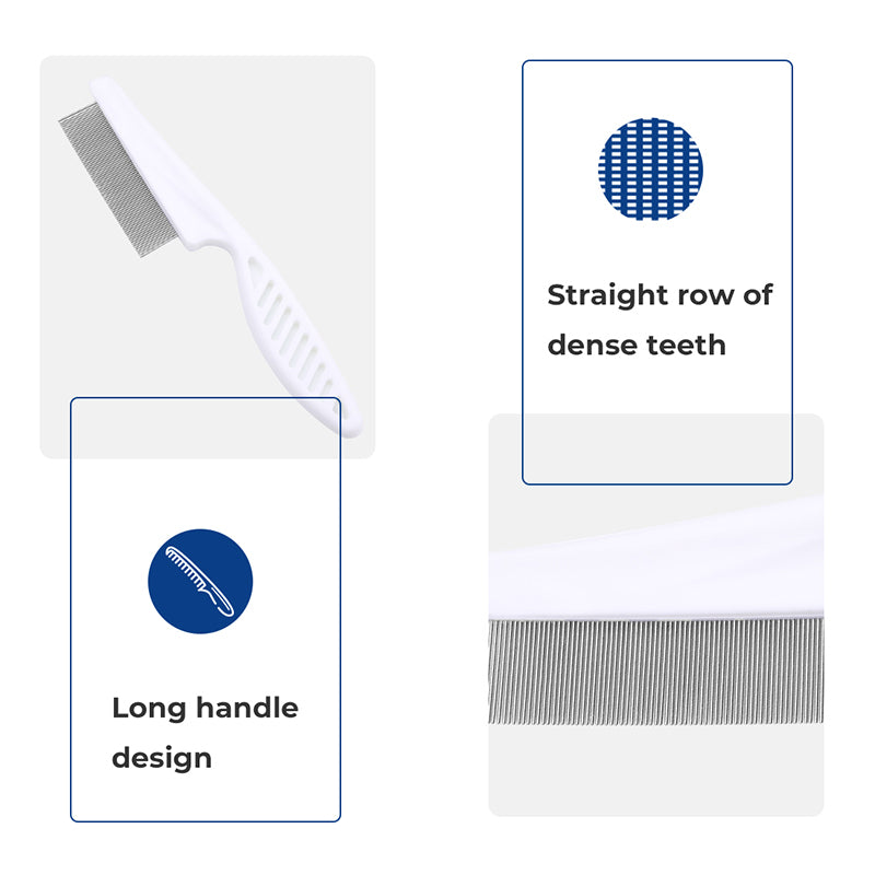 🛁 Multifunctional Pet Grooming Comb – Fine stainless steel needles – Removes tear stains, fleas & tangles – gentle on skin, effective for cats and dogs ✨🐶
