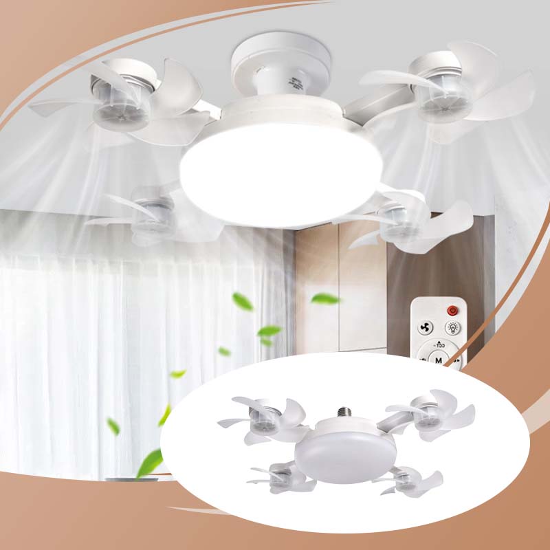 2-in-1 Socket Ceiling Fan with LED Light | No-Wiring Remote Fan 🌪️💡