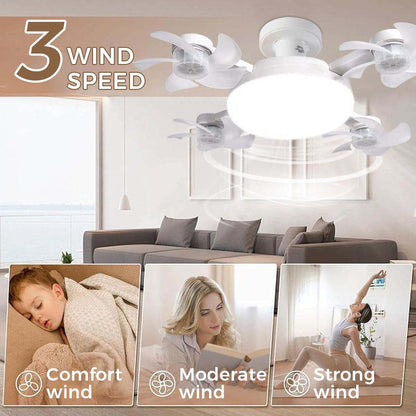 2-in-1 Socket Ceiling Fan with LED Light | No-Wiring Remote Fan 🌪️💡