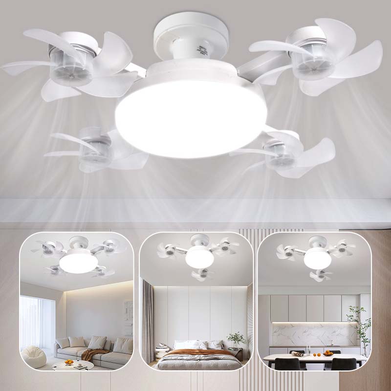 2-in-1 Socket Ceiling Fan with LED Light | No-Wiring Remote Fan 🌪️💡