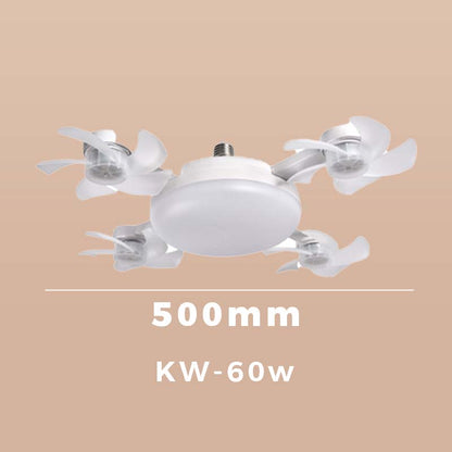 2-in-1 Socket Ceiling Fan with LED Light | No-Wiring Remote Fan 🌪️💡