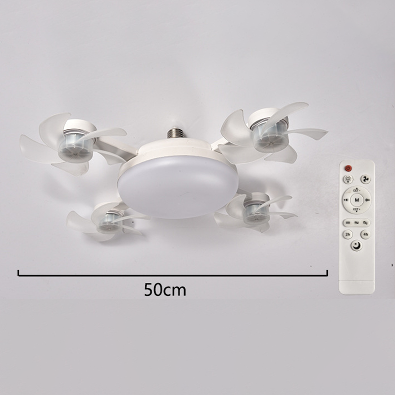 2-in-1 Socket Ceiling Fan with LED Light | No-Wiring Remote Fan 🌪️💡