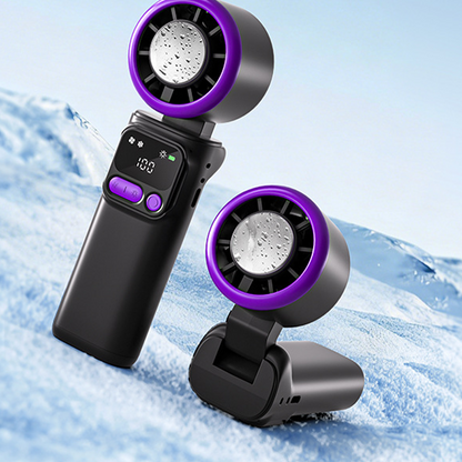 ⏳Time-Limited Special⏰Portable cooling fan with ice compression plate – evaporative cooling, 3 speed settings & rechargeable battery – perfect for hot days, the office and outdoors ✨