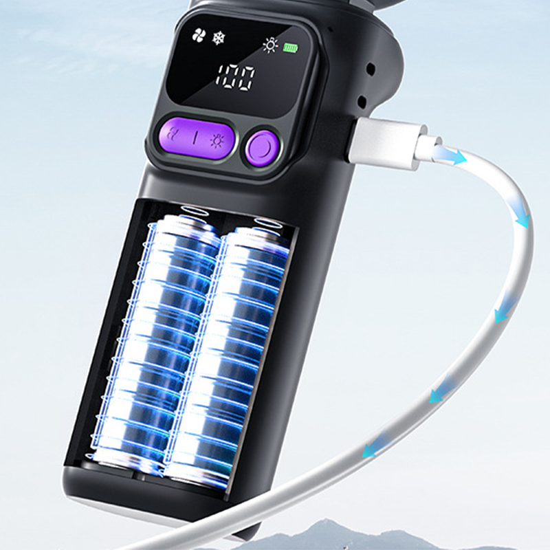 ⏳Time-Limited Special⏰Portable cooling fan with ice compression plate – evaporative cooling, 3 speed settings & rechargeable battery – perfect for hot days, the office and outdoors ✨
