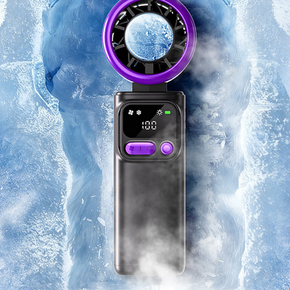 ⏳Time-Limited Special⏰Portable cooling fan with ice compression plate – evaporative cooling, 3 speed settings & rechargeable battery – perfect for hot days, the office and outdoors ✨