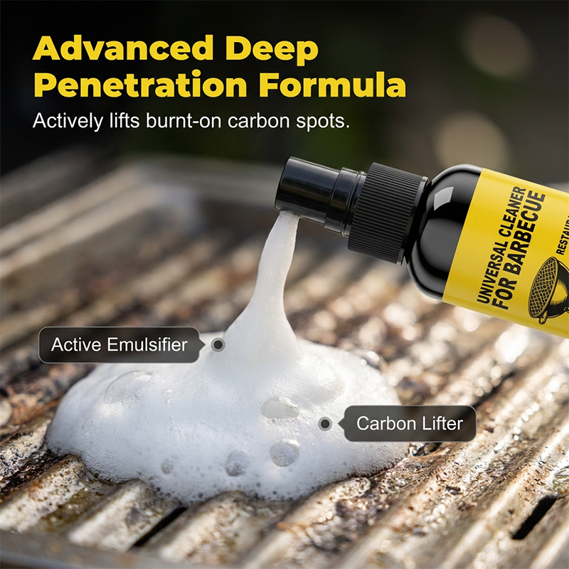 🔥Buy 3 Get 2 Free🧽 Heavy-duty BBQ Cleaner – dissolves carbon, grease, and baked-on grime!