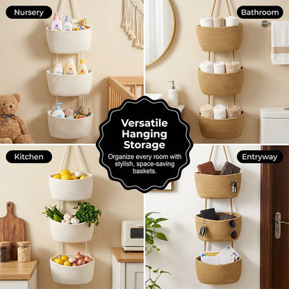 👍3-Tier Wall-Hanging Storage Organizer