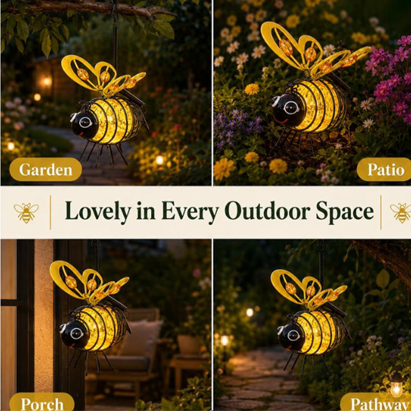 ⏳Time-Limited Special⏰Outdoor Hanging Solar Bee Light - Perfect Gift For Plant Lovers Moms Or Literally Anyone Who Smiles❤️