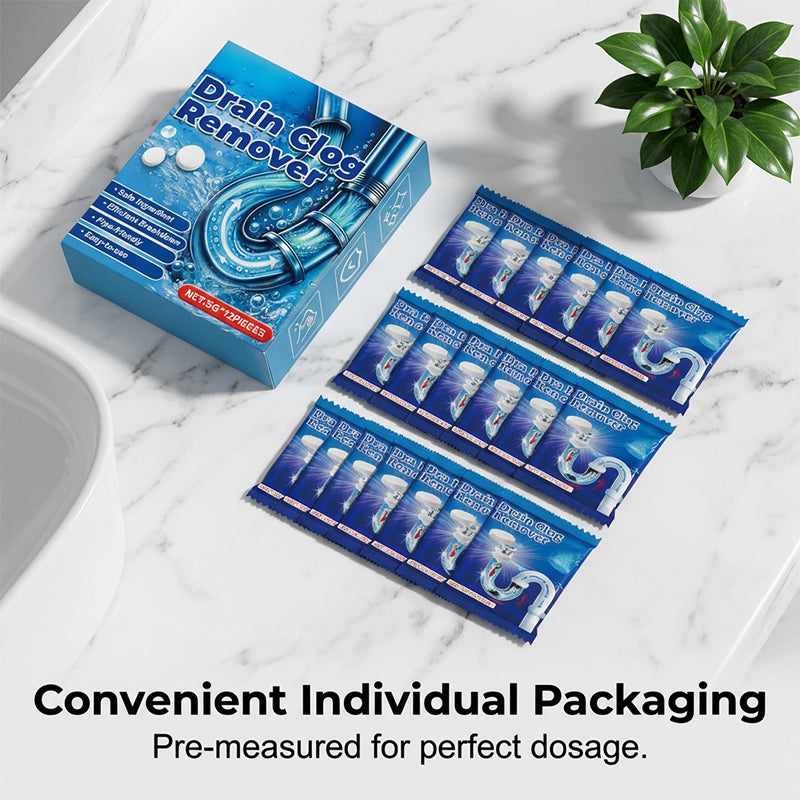 Effervescent Drain Clog Remover Tablets