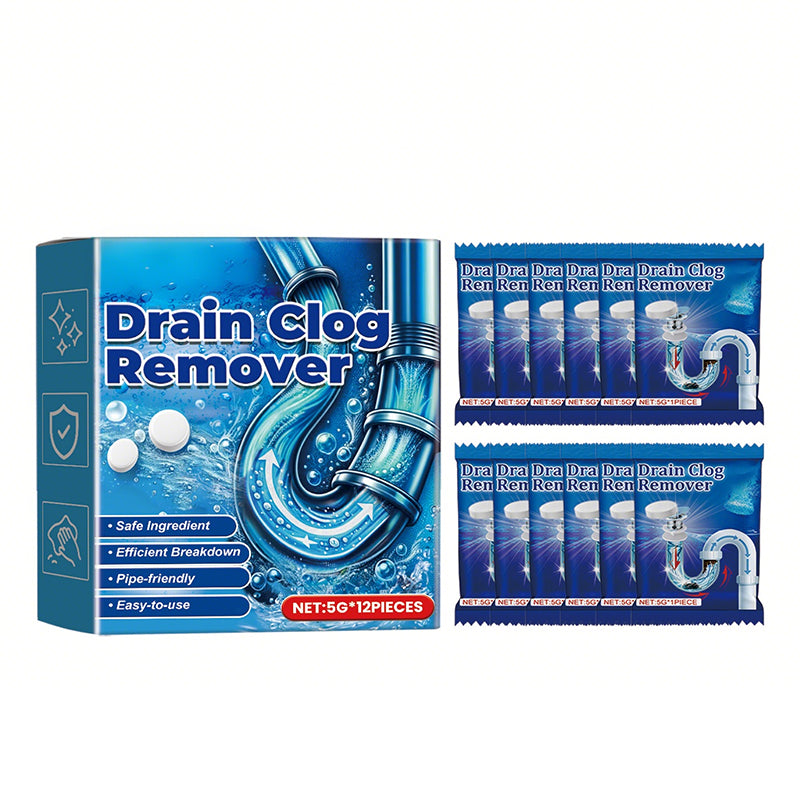 Effervescent Drain Clog Remover Tablets