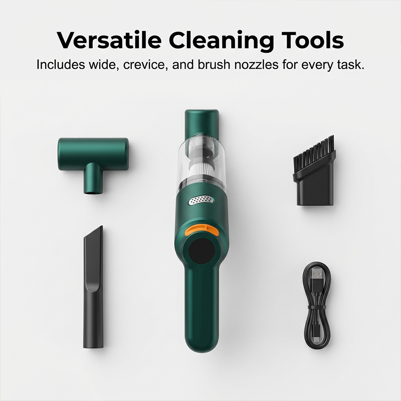 Cordless car vacuum – 10000Pa suction, lightweight, long battery life!